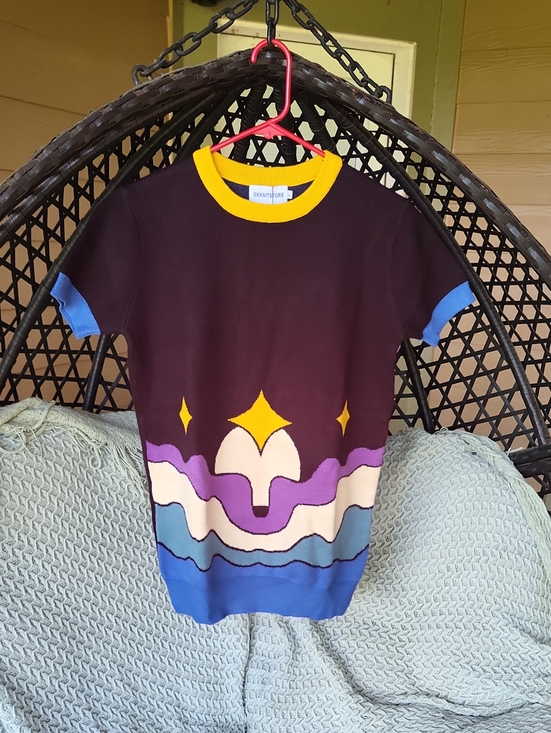 OXKnit Sweaters - ✨️ NWT Cosmic Intarsia Short Sleeved Sweater